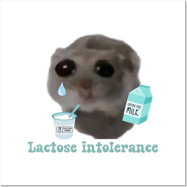 Sad hamster Lactose intolerance Wall Art by suzanoverart